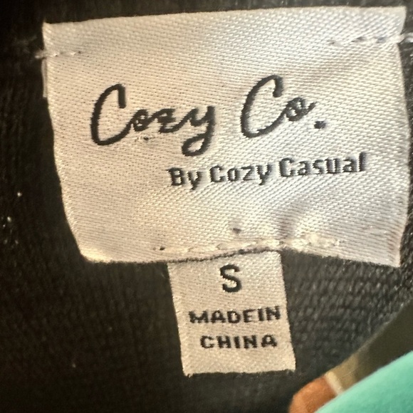 Cozy Co Waffle Knit Long Cardigan Black Knit size small - Picture 10 of 14